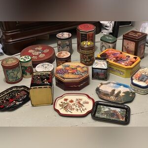 Vintage Decorative Tin Lot
